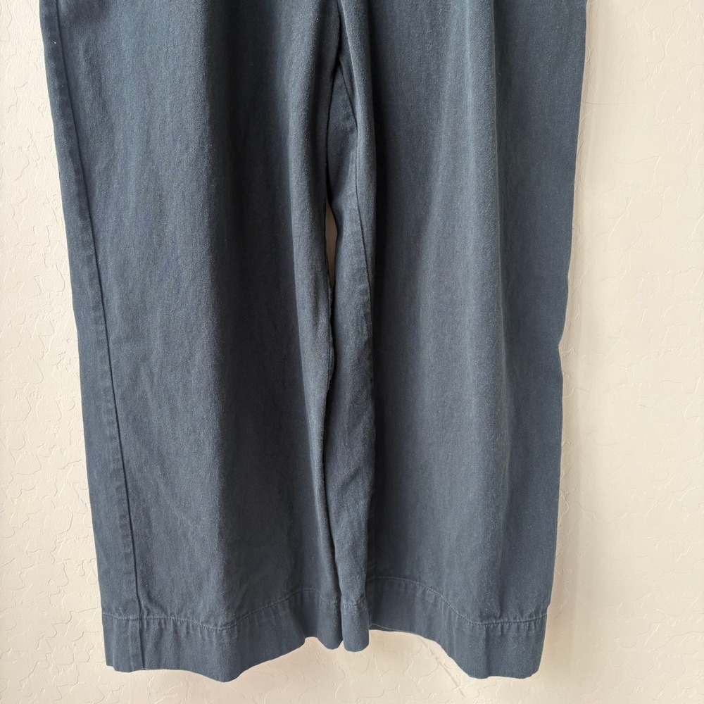 Micaela Greg Jumpsuit Black Cotton Button Front Wide Leg Jumpsuit Size M - Picture 4 of 9